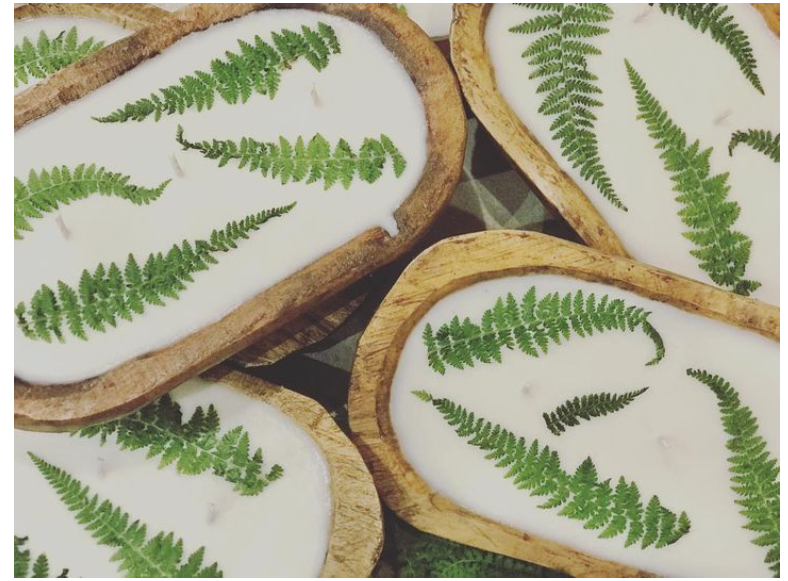 Fire Bowl Dough Bowl Soy Candle (Nature Leaf)