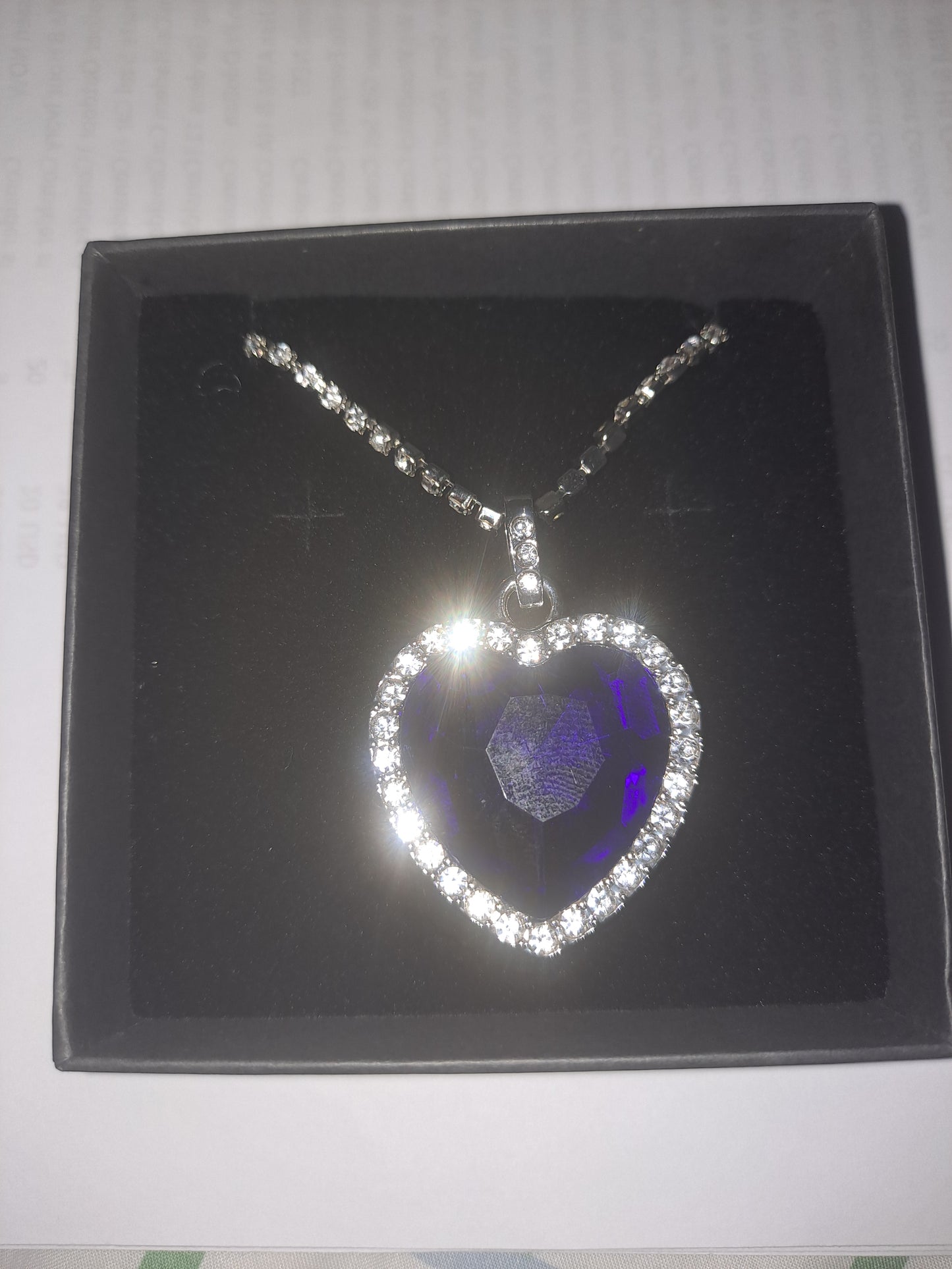 Titanic Heart of Ocean blue heart love forever pendant Necklace