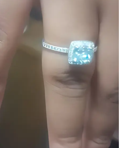 Halo engagement ring Jotie's love
