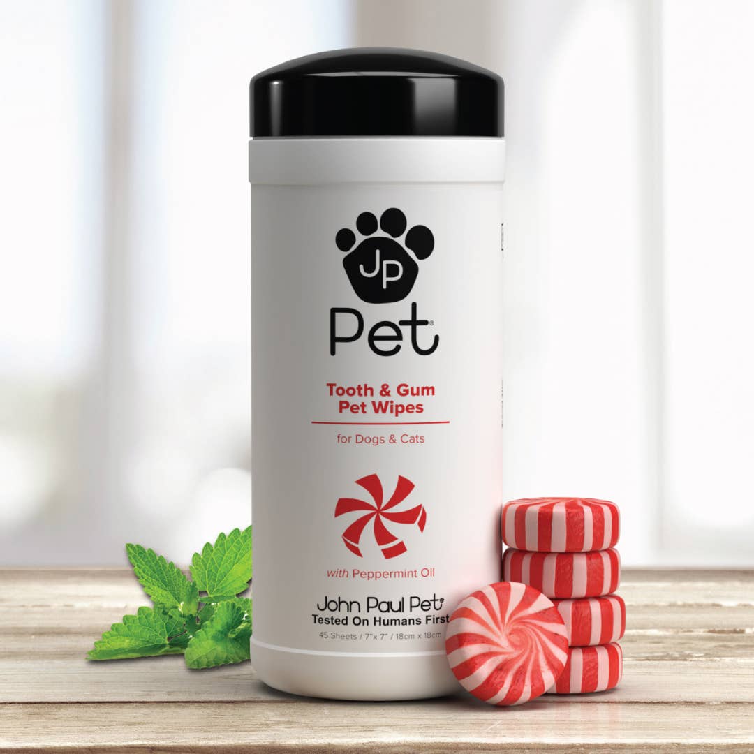 Tooth & Gum Pet Wipes for Dogs and Cats, 2 in 1, Infused