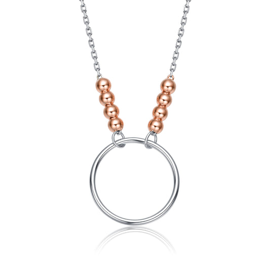 Sterling Silver Two Tone Necklace(4660)