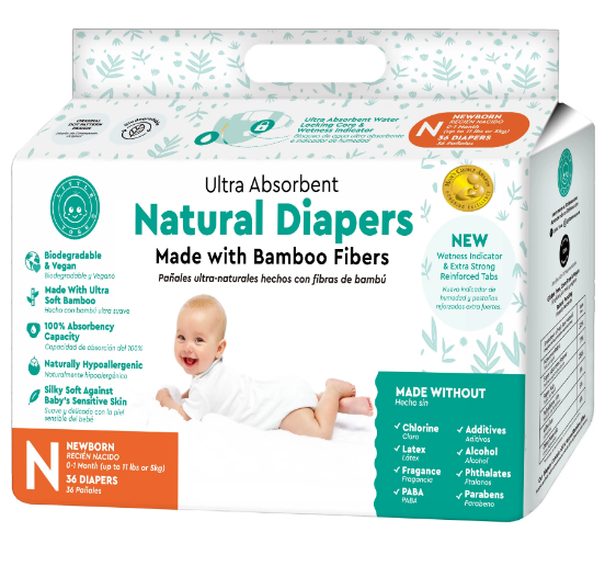 Little toes Newborn Natural Bamboo diapers