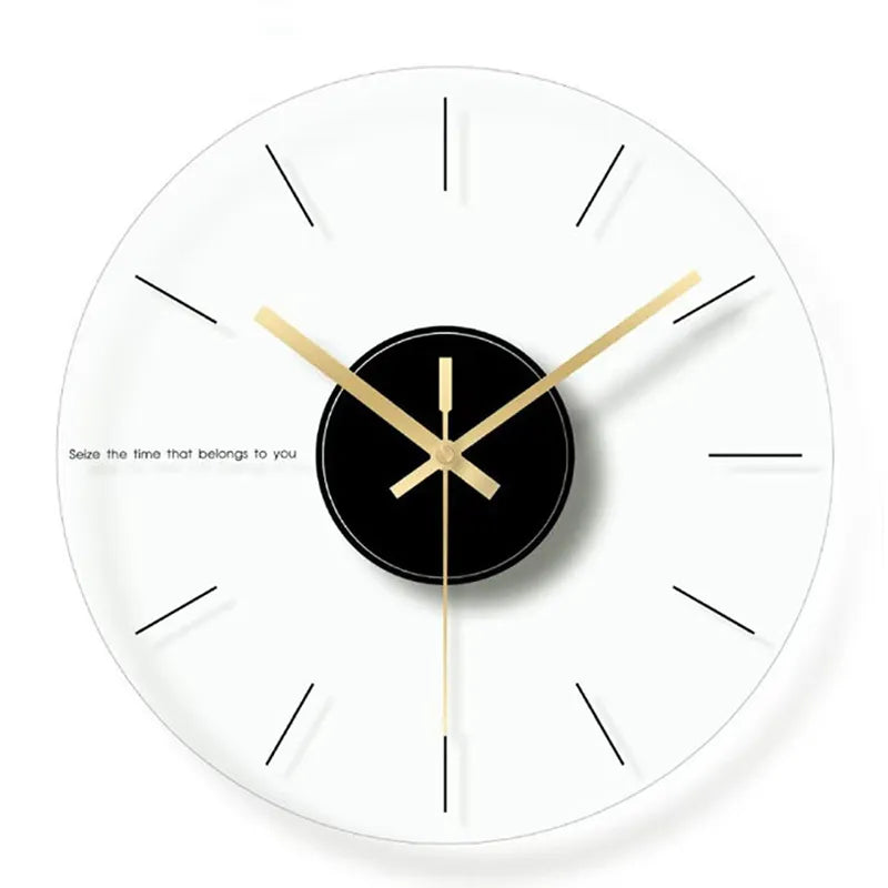 Nordic Glass Silent Modern Transparent Clock