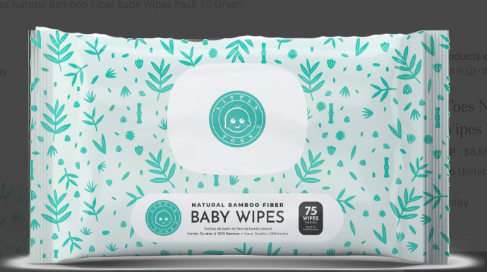Litlle Toes Natural Bamboo fiber Baby Wipes